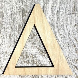 Greek Letter Delta 6" Tall 1/4" Unfinished Plywood